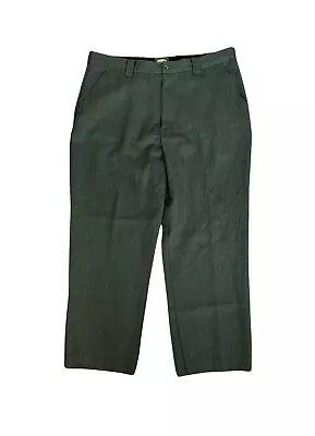 Cabela's Heavy Outdoor Gear Wool Pants Green Flat Front Size 42x29 • $59.99