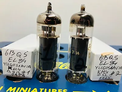 Platinum Matched Pair 6BQ5 EL84 Ei (Former Yugoslavia) Tested Amp Guitar Tube • £55.54