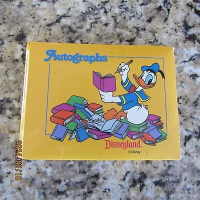Vintage Disneyland Autograph Book-1989-With 14 Autographs-Yellow Donald Duck • $12.12