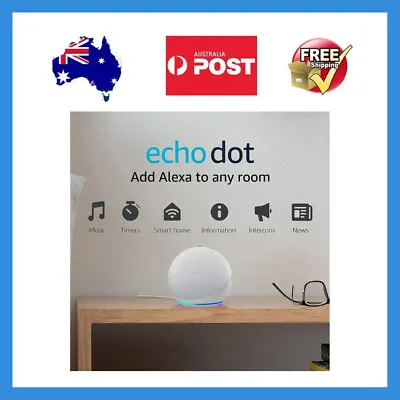 $99.95 • Buy NEW - Echo Dot (4th Gen) Smart Speaker With Alexa | Glacier White 