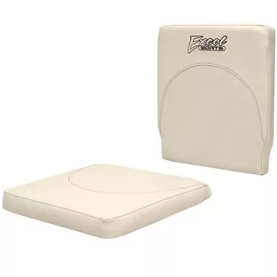 Excel Boat Seat Cushion Set | Off White Vinyl (2 Piece Set) • $110.04