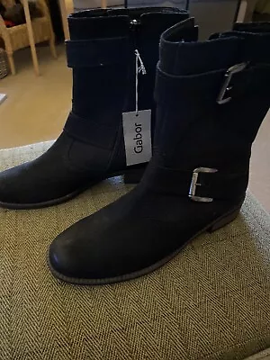 Brand New Gabor Black Leather Boots 3.5 • £25