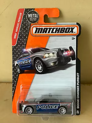 2016 Matchbox No. 86 Of 125 - Dodge Charger Pursuit - Gray • $3