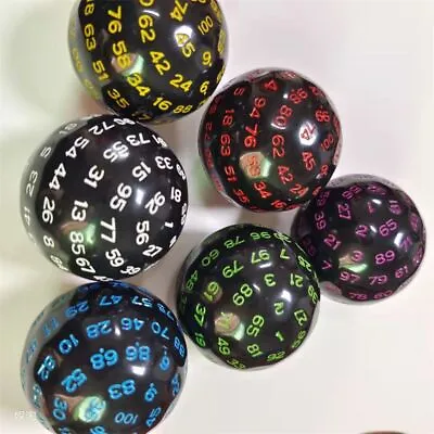 D100 Polyhedral Glitter Toy Dice Iidescent Game Accessory Dices • £5.03