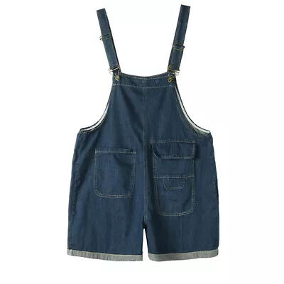 Women Jumpsuits Denim Shorts Loose Suspender Trousers Overalls Short Jeans • $40.57