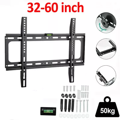 TV WALL BRACKET MOUNT LCD LED 3D Plasma 32 37 40 42 46 50 52 55 60 Inch • £9.99