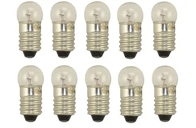 $11.68 • Buy 10x 1446 Miniature Light Bulb Screw Lamp Mini Auto E10 Replacement Lights 12v