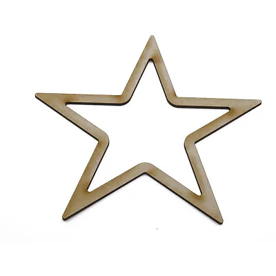 £2.75 • Buy Wooden MDF Star Outline Shape Hanging Mobile Dream Catcher Christmas Star Blank