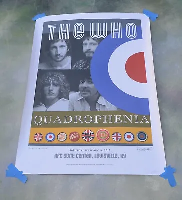 The Who Quadrophenia Signed Lithograph Poster Tour 2013 Louisville KY • $299