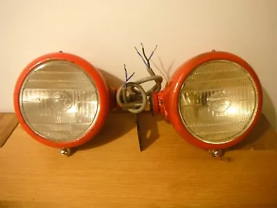 GENUINE 'LUCAS' HEADLAMPS/LIGHTS- MASSEY FERGUSON 35 35x 65 TRACTORS (G.W.O) • £159.99