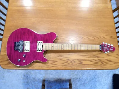 Sterling AX40 By Music Man Trans Purple Pink Quilt Curly Flame Maple DiMarzio PU • $550