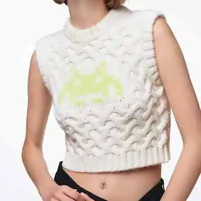 Zara Jacquard Space Invaders Knit Vest Size M • $25
