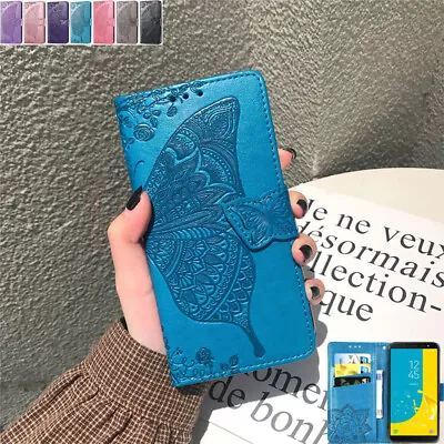 For Samsung J4 J6 J8 Plus 2018 Magnetic Leather Flip Wallet Stand Case Cover • $14.89