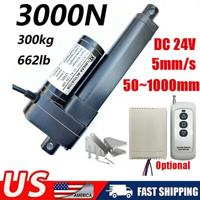 24V Linear Actuator Heavy Duty Long Stroke 22 ~40  660lbs Waterproof Fast Speed • $49.99