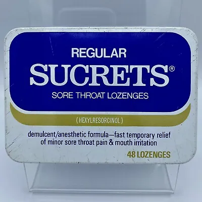 Vintage Sucrets | Large Size Tin Metal Lozenges Box | Made In USA | Empty | RARE • $11.99