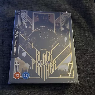 Black Panther UK Exclusive 4K UHD Blu Ray Mondo Steelbook NEW & SEALED Marvel • £50