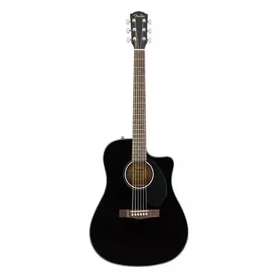 Fender CC-60SCE Concert Acoustic Guitar Walnut FB Black • $723.80