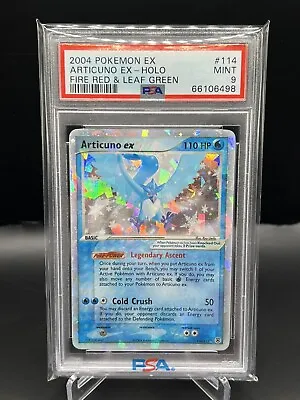 $300 • Buy 2004 Pokemon EX Fire Red & Leaf Green Articuno EX Cracked Ice 114/112 PSA 9 Mint