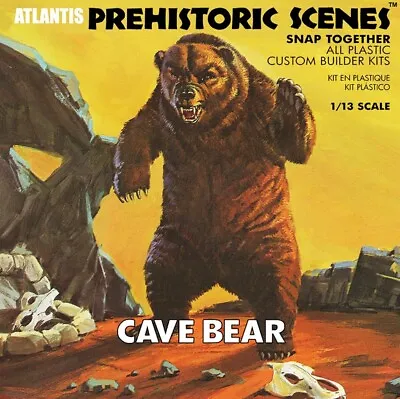 Atlantis Cave Bear Prehistoric Scenes Snap 1:13 Scale Model Kit 738 • $23.95
