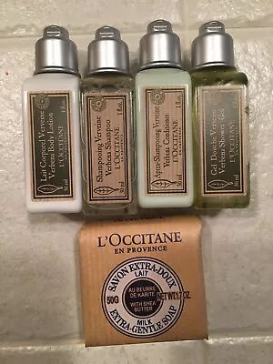 L'OCCITANE VERBENA Travel Size 5pc Shower Gel Shampoo ConditionerSoap Lotion • $19.95