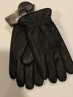 3M Thinsulate 40 Gram Leather Gloves Original Deer Leather Black Size XL - NEW! • $24.99