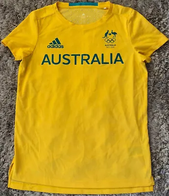 $24.99 • Buy 047 Australia Olympic Rio 2016 Athlete Issue Jersey Shirt Adidas Womens 10