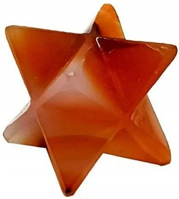 £4.95 • Buy Natural Carnelian Merkaba Star Reiki Energy Charged Crystal Stone Joy Happiness
