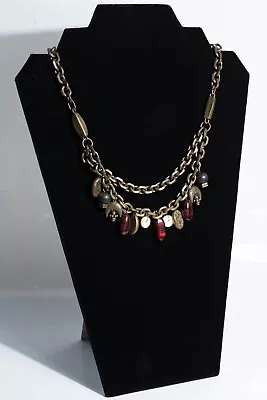 Vintage Chico's Multi Charm Statement Adj Size Necklace • $15.99