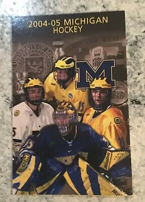  Michigan Wolverines 2004-05 Hockey Pocket Schedule FREE Shipping • $1.65