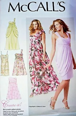 McCall's Sweetheart Empire Waist Dress Sewing Pattern Maxi Dress~M6508 Uncut • $9.29