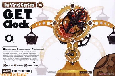 Academy 18185 Da Vinci Invention Series G.E.T.Clock (Plastic Model) • $30.87