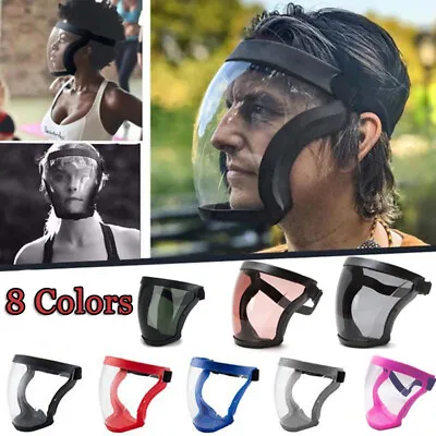 Anti-fog Full Face Shield Super Protective Head Cover Transparent Safety Mask • £6.87