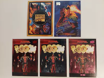 Marvel 5-card Lot: Rare 1994 Signature Series Black Knight X-Men Deadpool Pink • $6.99