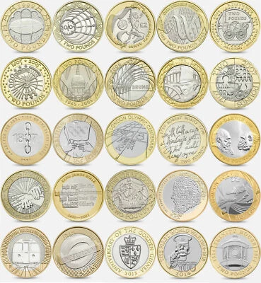 £15.99 • Buy £2 Coins Rare Shakespeare Mary Rose Underground Commonwealth Olympic James Bible