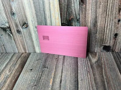 BRUSHED PINK Credit Card Blank W/ Chip Slot Mag Strip Black • $11.99