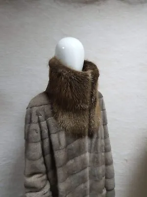 Double Sided Real Fur Snood Beaver Fur Snood Fur Cowl Beaver Fur Collar Mens • $135