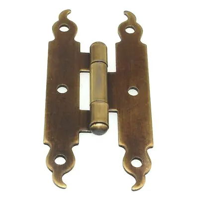 2 Pair Antique English Flush  H  Hinges Surface Mount 1 1/2  Joint V19-AE • $11.85