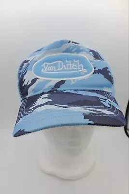 Authentic Vintage Von Dutch Originals Blue/purple Camo Truckers Cap Hat Snapback • $65.24