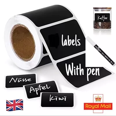 Chalkboard Chalk Board Stickers Craft Kitchen Jar Labels Tag With Pen Or Without • £0.99