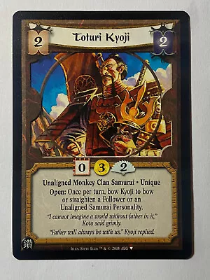 Toturi Kyoji-legend Of The Five Rings Ccg(l5r)-diamond Promo-2004 • $5