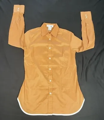 Paul & Joe Paris Women Orange Long Sleeve Button Down Shirt Size 1 (Fit) • $29.99