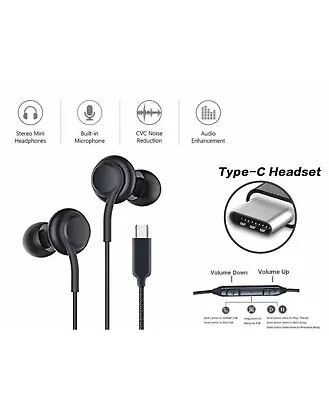 USB Type C Earohones With Mic & Control For SamsungGoogle Pixel Headphones S21 • $9.99