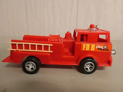 Vintage 1970  Fd 8 Play Wheels Red Plastic Fire Truck Pumper Emergency Vehicle  • $15