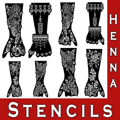 Mandala Henna Stencils Flowers Lace Temporary Mehndi Hand Leg Template Tattoo • £3.98