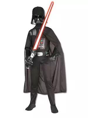 Boys Darth Vader Star Wars Supervillan Cosplay Jumpsuit Fancy Dress Kids Costume • £27.03