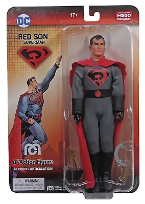 Mego Figures DC Red Son Superman Diamond Exclusive 8  Action Figure • $19.99