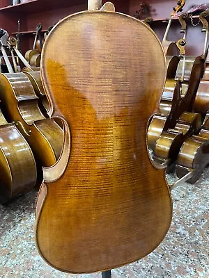 SurpassMusica Handmade 1/2 Cello Solid Flame Powerful Sound With Wooden Frame • $900