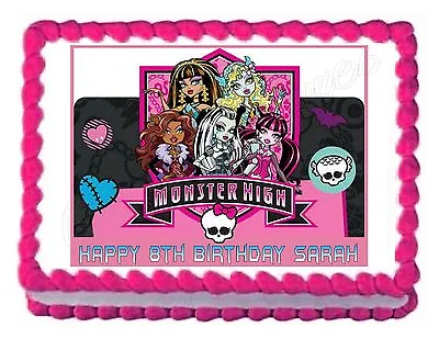 MONSTER HIGH Edible Cake Image Party Cake Topper Frosting Sheet • $9.95