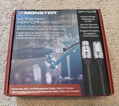 Monster Cables Performer 600 50' Mic Cable - NEW In Box • $131.65