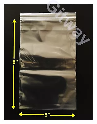 5  X 8  Reclosable Resealable Zip Top Lock Seal Clear Plastic Bag 5x8  Bags 2 ML • $15.05